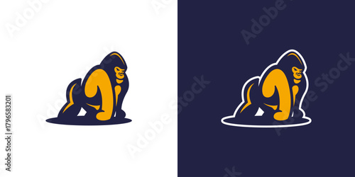 Modern Gorilla Symbol Icon Vector Template Illustration Design
