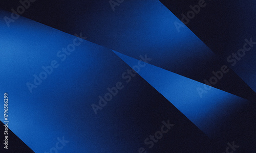 Abstract blue background with light rays for a blank business template with a sheet corner curl design