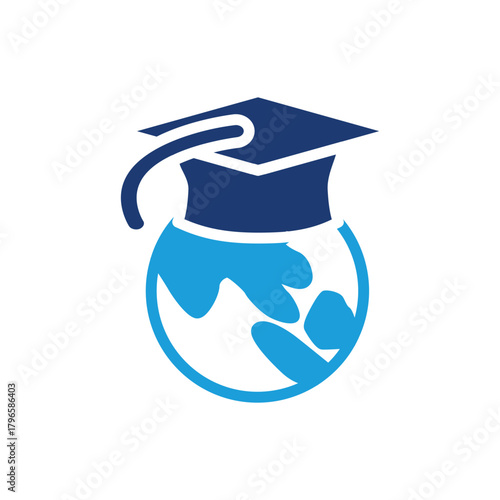 study abroad, international education colored icon vector design good for web or mobile app