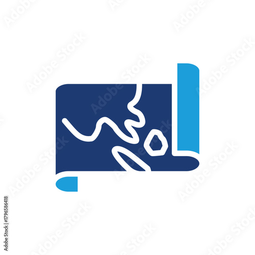 map colored icon vector design good for web or mobile app