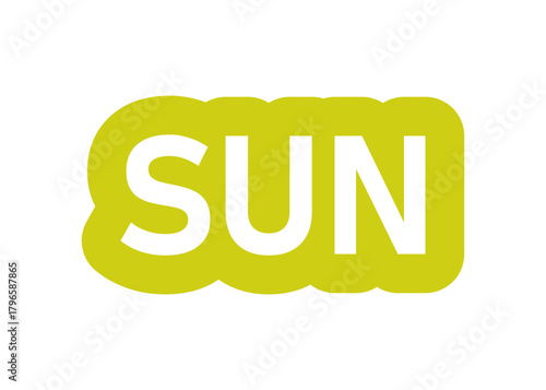 sun vector sticker on a white background
Vector sticker with the inscription on a white background