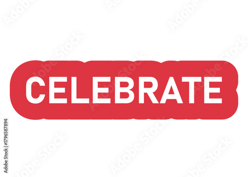 celebrate vector sticker on a white background
Vector sticker with the inscription on a white background