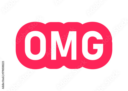 OMG vector sticker on a white background
Vector sticker with the inscription on a white background