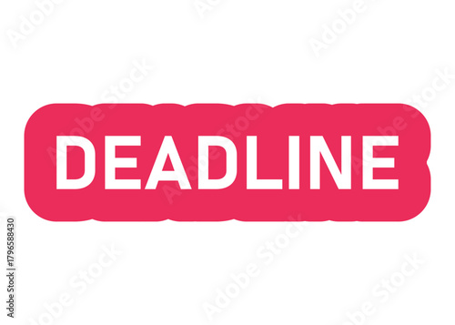deadline vector sticker on a white background
Vector sticker with the inscription on a white background