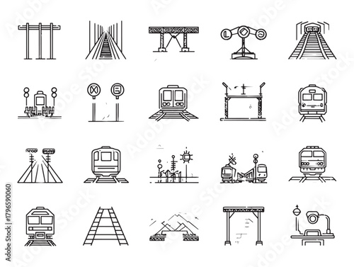 Railway Map Line Art Explore Urban Transit