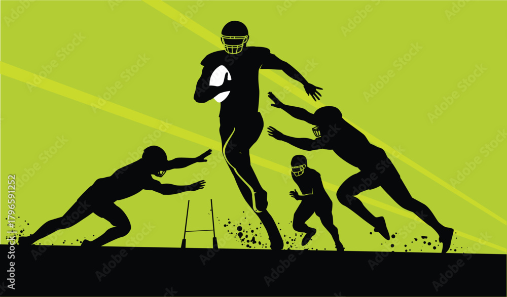 Fototapeta premium Attractive editable vector american football background design great for your design resources print and other 