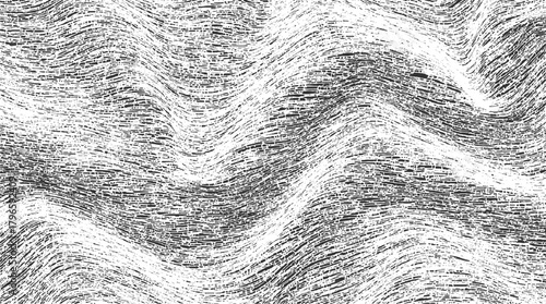Black and white abstract textured background with flowing organic lines and granular detail vector