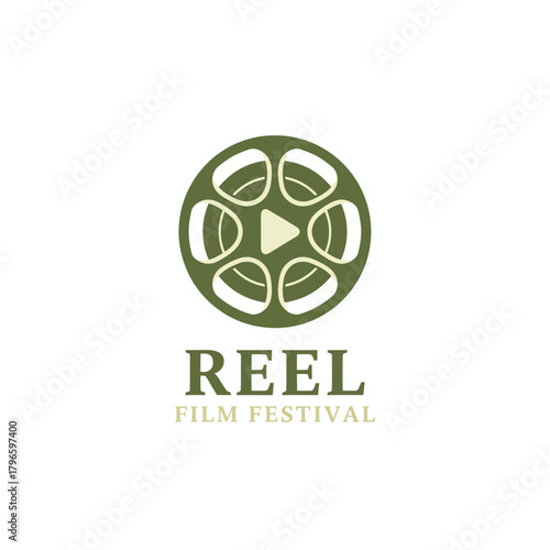 A logo design depicts a film reel with a play button at its center, with the words "REEL FILM FESTIVAL" below
