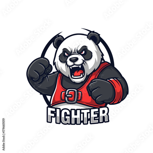 panda with a banner