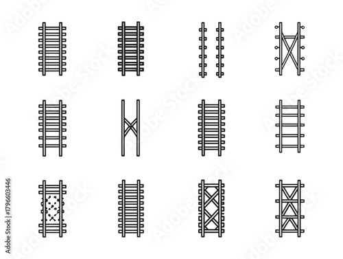 Railway Track Line Art Moving Through Landscapes