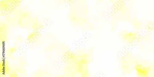 Abstract bright yellow watercolor texture on white paper background for design, banner, wallpaper or presentation.