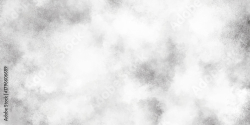 A grayscale abstract background featuring soft swirling fog or smoke patterns creating a cloudy texture