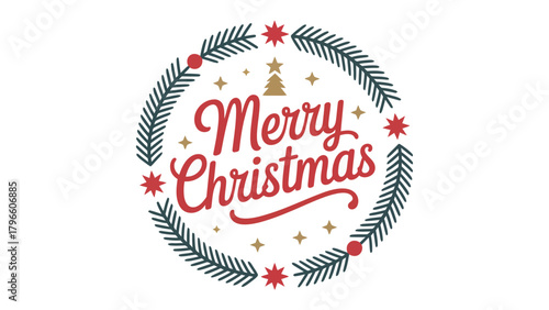 Festive Greetings: Merry Christmas Celebration Design: A joyful christmas design conveying the spirit of the season