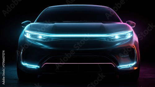 Futuristic car front view