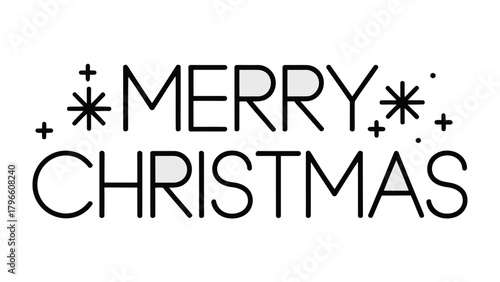 Christmas Cheer: A minimalist design, elegant script conveys seasonal wishes for a Merry Christmas, embodying the spirit of celebration and joy.