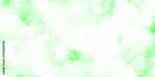 Abstract green background. Green watercolor background. Soft Green watercolor background for your design, light blue sky with white background and blurred pattern. 