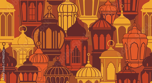 Illustration of a screening plant separating materials into piles.