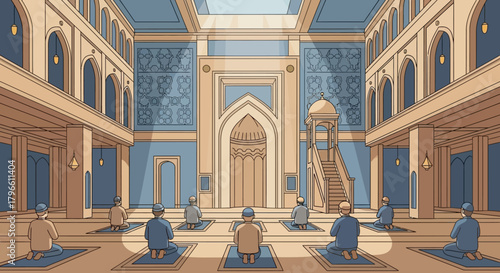 Illustration of a screening plant separating materials into piles.