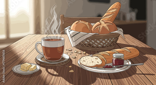 Illustration of a screening plant separating materials into piles.