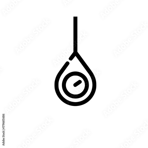 Stylized timepiece icon placed inside a droplet symbol for accurate scheduling and clarity