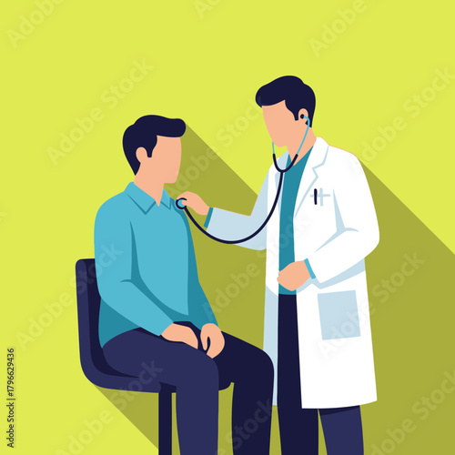 Doctor Using Stethoscope for Patient Examination