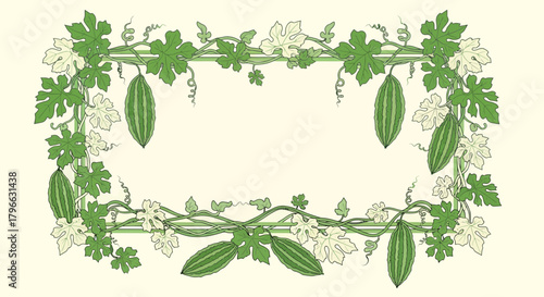 Illustration Of Verdant Botanical Frame Perfect For Designs Or Elegant Editorial Uses