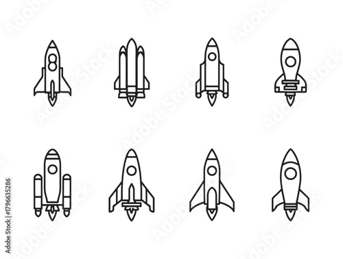 Rocket Booster Line Art Ignites New Horizons