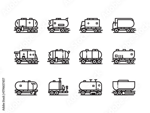 Rocket Fuel Tanker Line Art Explores Space