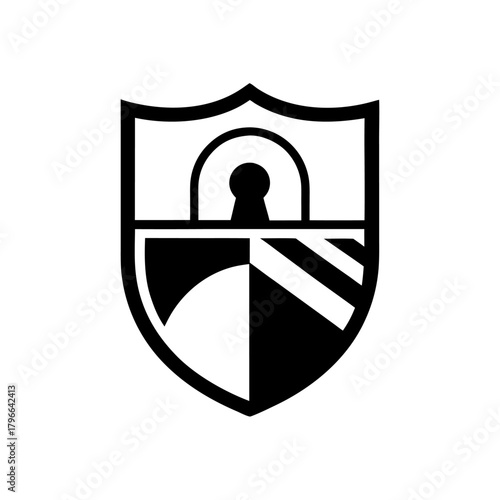 A minimalist icon of a lock or shield representing self-control, boundaries, and inner strength.