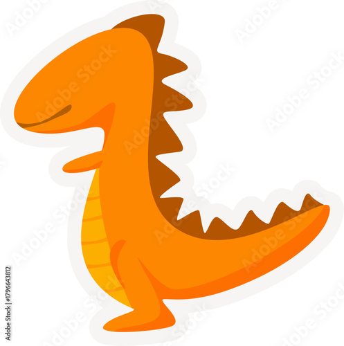 Orange dinosaur toy illustration symbolizing imaginative play and children’s creativity