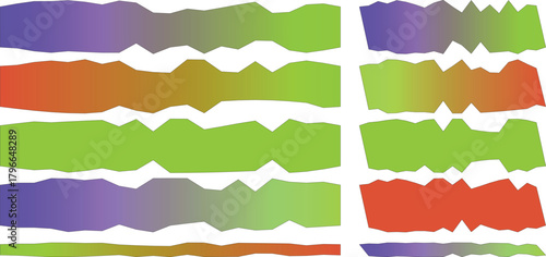 Abstract colorful wavy stripes with gradient color transitions