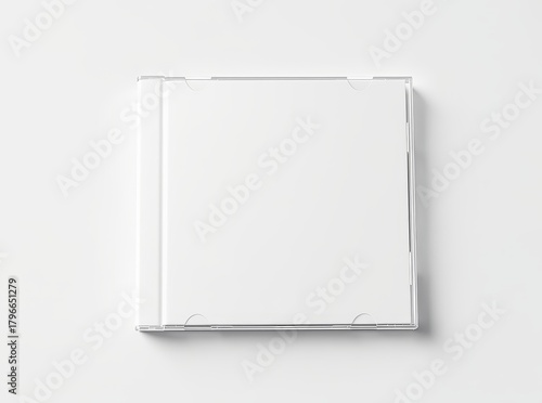Blank cd case mockup with clean white cover design