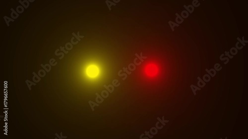 Abstract glowing neon Red and yellow light flasher background with night time and  Magic light technology background of symbol concept on black background 4k animation video motion graphic.