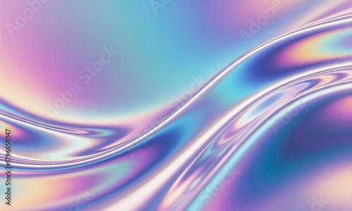 Fototapeta Naklejka Na Ścianę i Meble -  holographic iridescent gradient background, dreamy color blending, pearlescent tones Generative AI