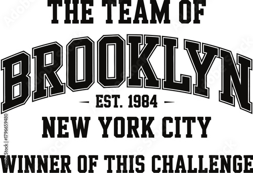 Vintage Brooklyn New York City Athletic Team Collegiate Design