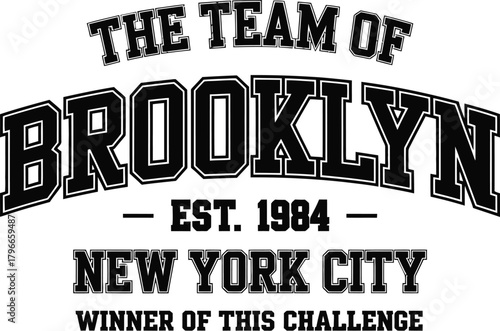 Vintage Brooklyn New York City Athletic Team Collegiate Design