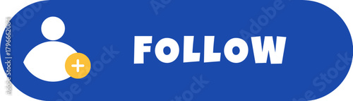Instantly connect and grow your audience with this vibrant 'Follow' button featuring a user icon and add symbol, perfect for driving engagement and expanding reach across digital platforms.