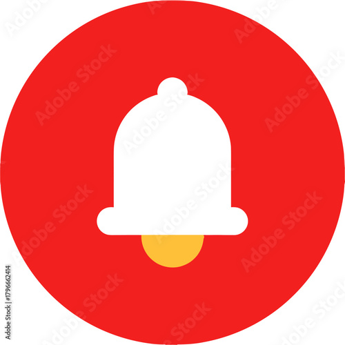 Modern alert notification bell icon symbolizing urgent communication and important updates for digital applications and web services