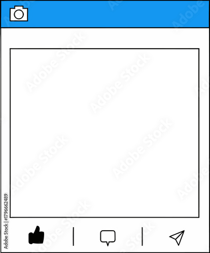Create engaging social media content with this modern interface template featuring iconic like, comment, and share buttons, perfect for digital marketing campaigns and online engagement strategies.