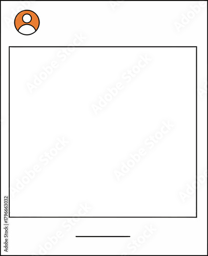 Modern social media post template with profile icon and placeholder for dynamic content to engage audiences and boost brand visibility instantly.