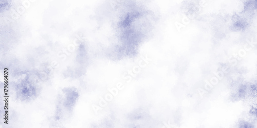 Abstract violet watercolor background subtle smoke texture dreamy indigo blue ink cloud wash on white paper surface.