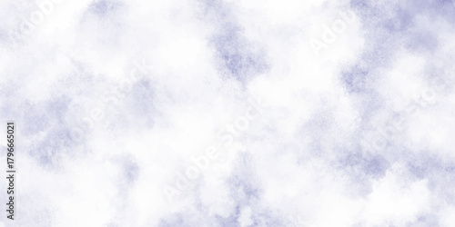 Abstract violet watercolor background subtle smoke texture dreamy indigo blue ink cloud wash on white paper surface.