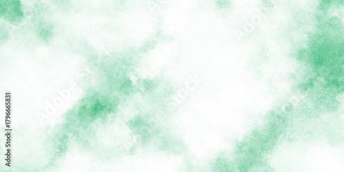 green grunge polished texture with soft clouds, Light green watercolor background subtle smoke texture dreamy mint ink cloud wash on white paper surface spring nature effect.	