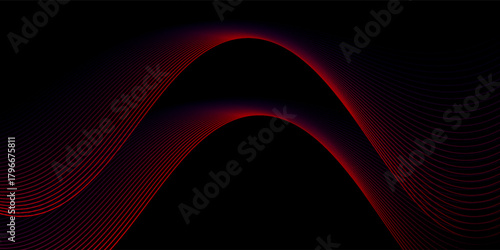 Line Blue and red life line design gradient wave music noise good. Modern nice simple art abstract graphic