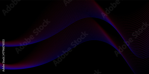 Line Blue and red life line design gradient wave music noise good. Modern nice simple art abstract
