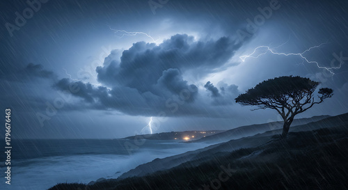 Fototapeta Naklejka Na Ścianę i Meble -  storm clouds over the sea
