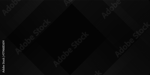 Black abstract background design. Modern wavy line pattern (guilloche curves) in monochrome colors. Premium stripe texture for banner, business backdrop. Dark horizontal