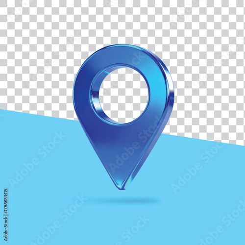 blue 3d objects locution icon symbol design for your design 