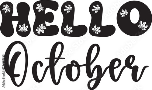 hello October SVG