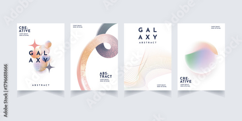 Abstract galaxy background illustration template design